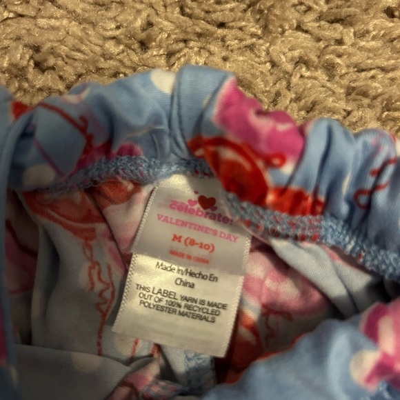 BLUE Valentines Day Kisses 💋 Blue Collared Short Sleeve Shorts Women’s PJ Set - Picture 6 of 6